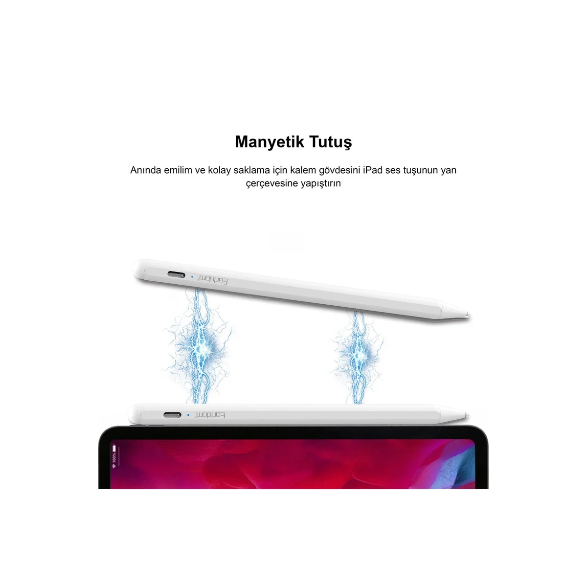 Earldom P4 iPad İçin Dokunmatik Stylus Kalem - Beyaz