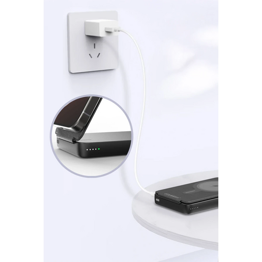 Earldom PD59 10.000 mAh 20W Kablosuz Şarj ve 20W Type-C Çıkışlı PD Hızlı Şarj ve Standlı Powerbank - Siyah
