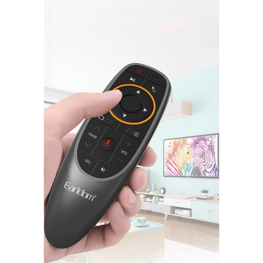 Earldom RM01 Sesli Komut ve Fare Özellikli Kablosuz 2.4G Kumanda - Siyah