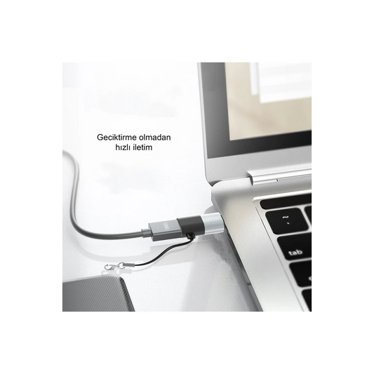 Earldom TC17 Tak Çalıştır Lightning to Type-C Dönüştürücü - Gümüş