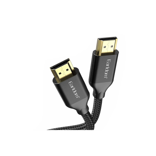 Earldom W26 2m 4K Altın Uçlu Hasır HDMI Kablo - Siyah