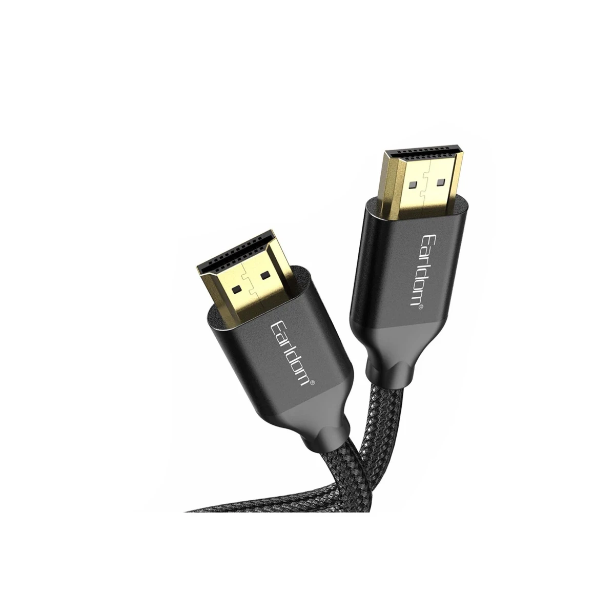 Earldom W26 3M 4K Altın Uçlu Hasır HDMI Kablo - Siyah