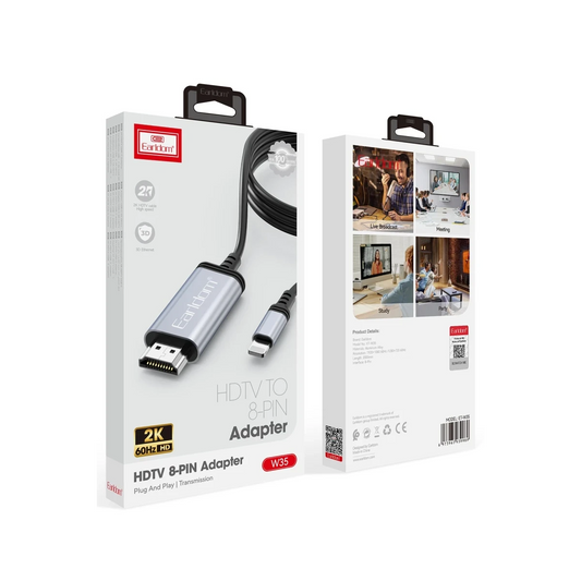 Earldom W35 2K 2M Tak Çalıştır Lightning to HDMI Dönüştürücü - Siyah