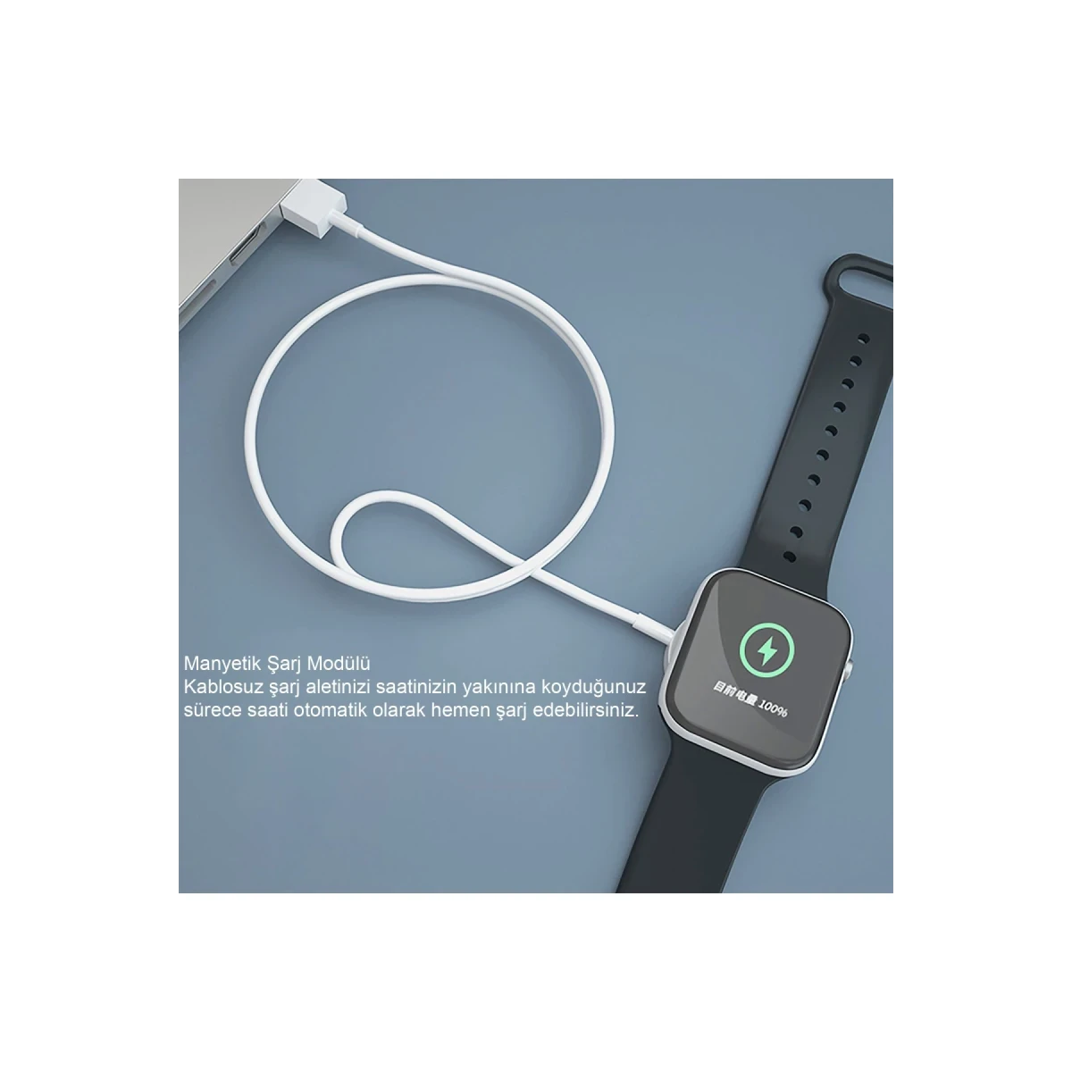 Earldom WC21 Apple Watch Kablosuz Şarj Cihazı - Beyaz