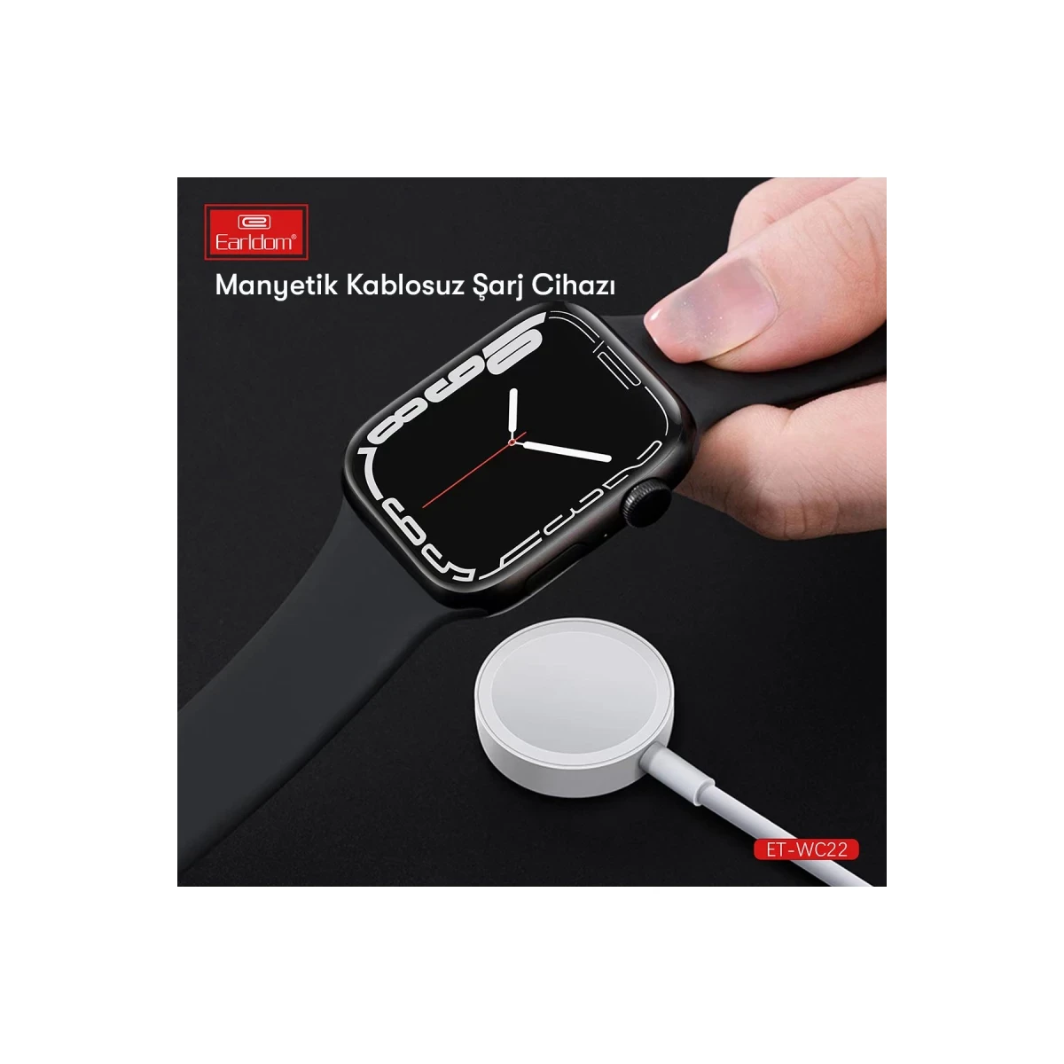 Earldom WC22 Apple Watch Kablosuz Type-C Şarj Cihazı - Beyaz