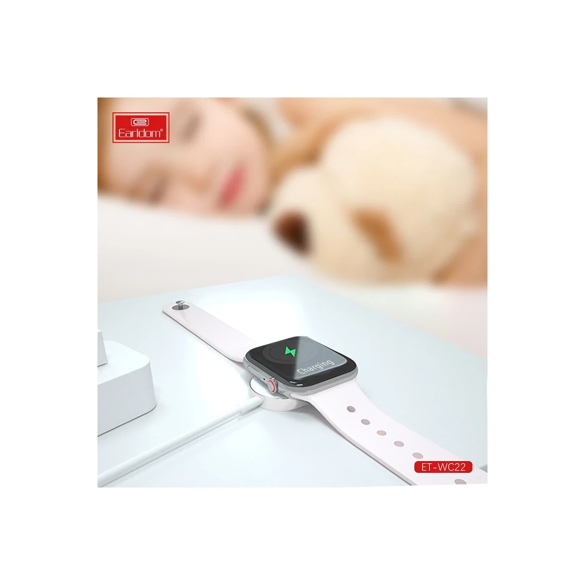 Earldom WC22 Apple Watch Kablosuz Type-C Şarj Cihazı - Beyaz