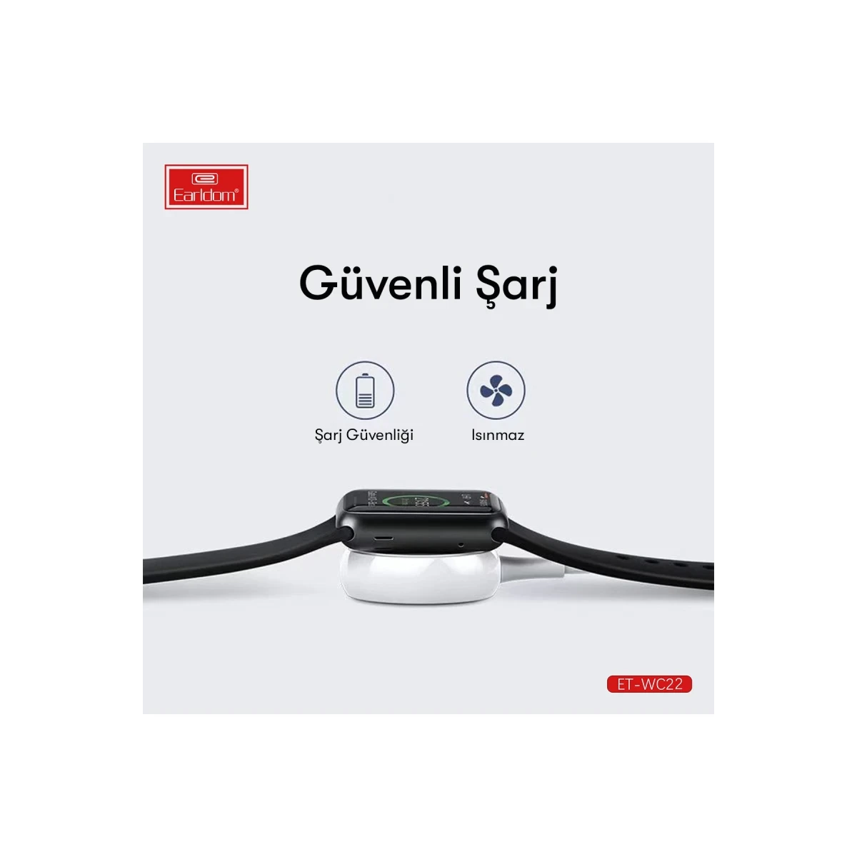 Earldom WC22 Apple Watch Kablosuz Type-C Şarj Cihazı - Beyaz