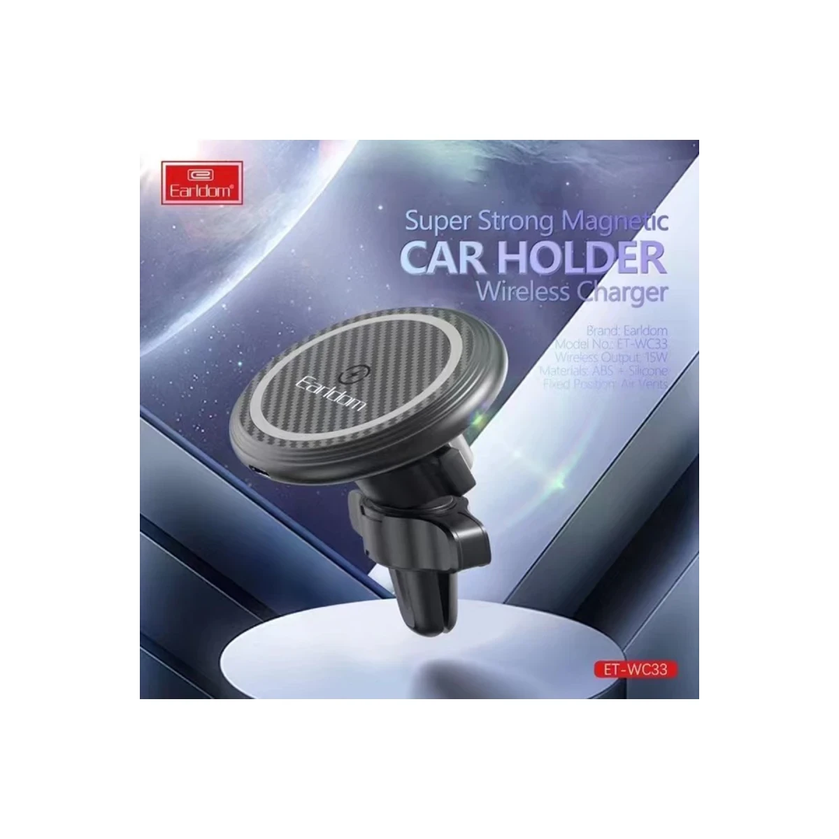 Earldom WC33 Ayarlanabilir Magsafe Araç Tutucu - Siyah