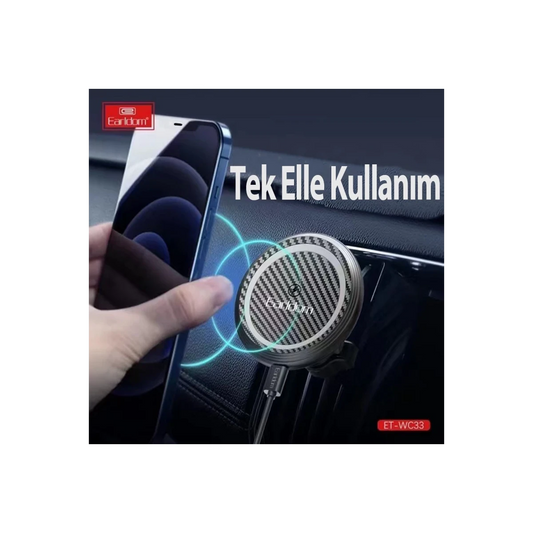 Earldom WC33 Ayarlanabilir Magsafe Araç Tutucu - Siyah