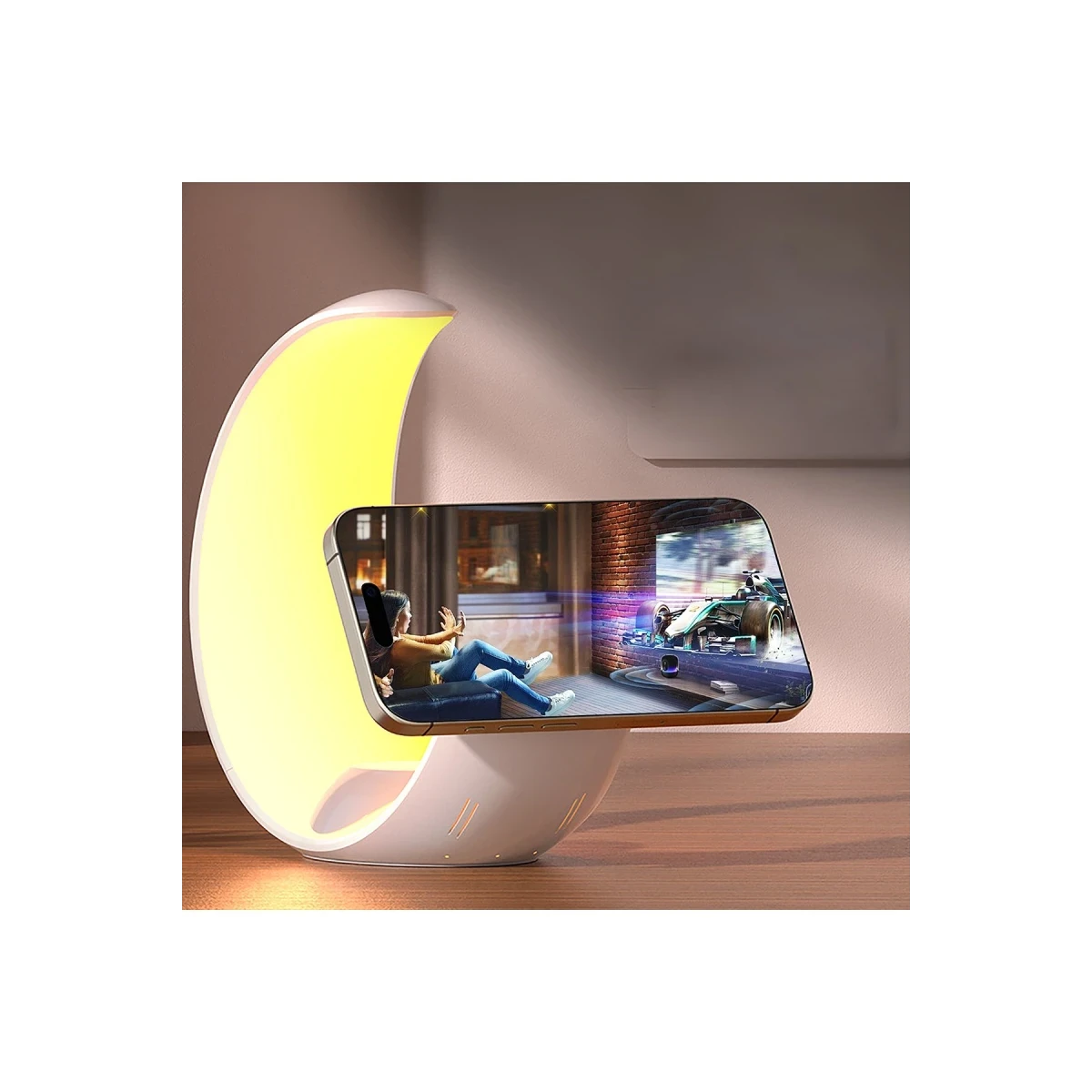 Earldom WC55 4in1 15W Telefon Saat ve Airpods İçin RGB Kablosuz Şarj Standı - Beyaz