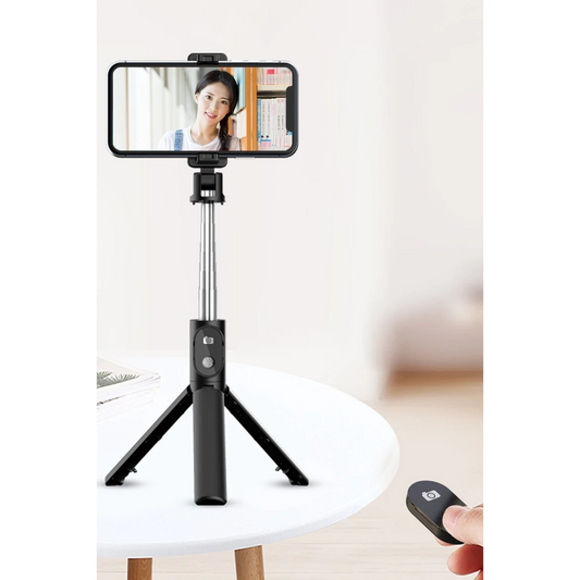 Earldom ZP23 Ayarlanabilir Açılı BT 4.0 Kontrollü Tripodlu Selfie Çubuğu - Siyah