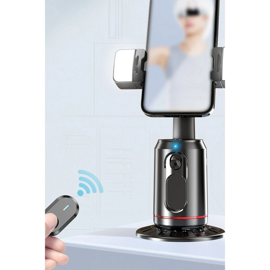 Earldom ZP32 360 Derece Ayarlanabilir BT 5.2 RGB Işık ve Beyaz Işık Aydınlatmalı Akıllı Yüz Takip Özellikli Selfie Gimbal - Siyah