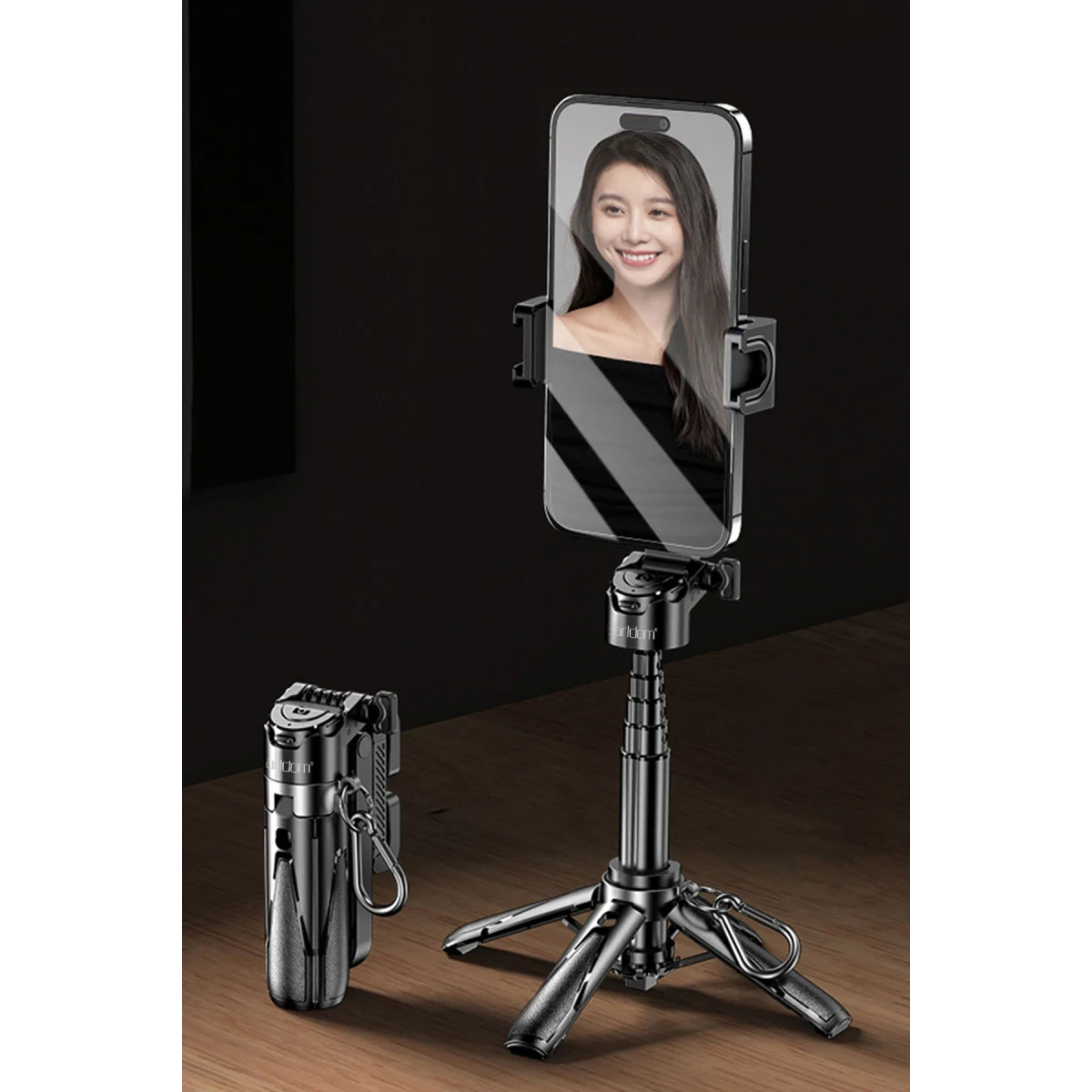 Earldom ZP33 360 Derece Ayarlanabilir Açılı BT Tripodlu Selfie Çubuğu - Siyah